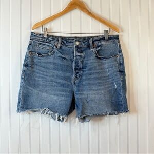 Old Navy High Rise Jean Shorts with Secret Slim Pockets Blue Denim Size 16